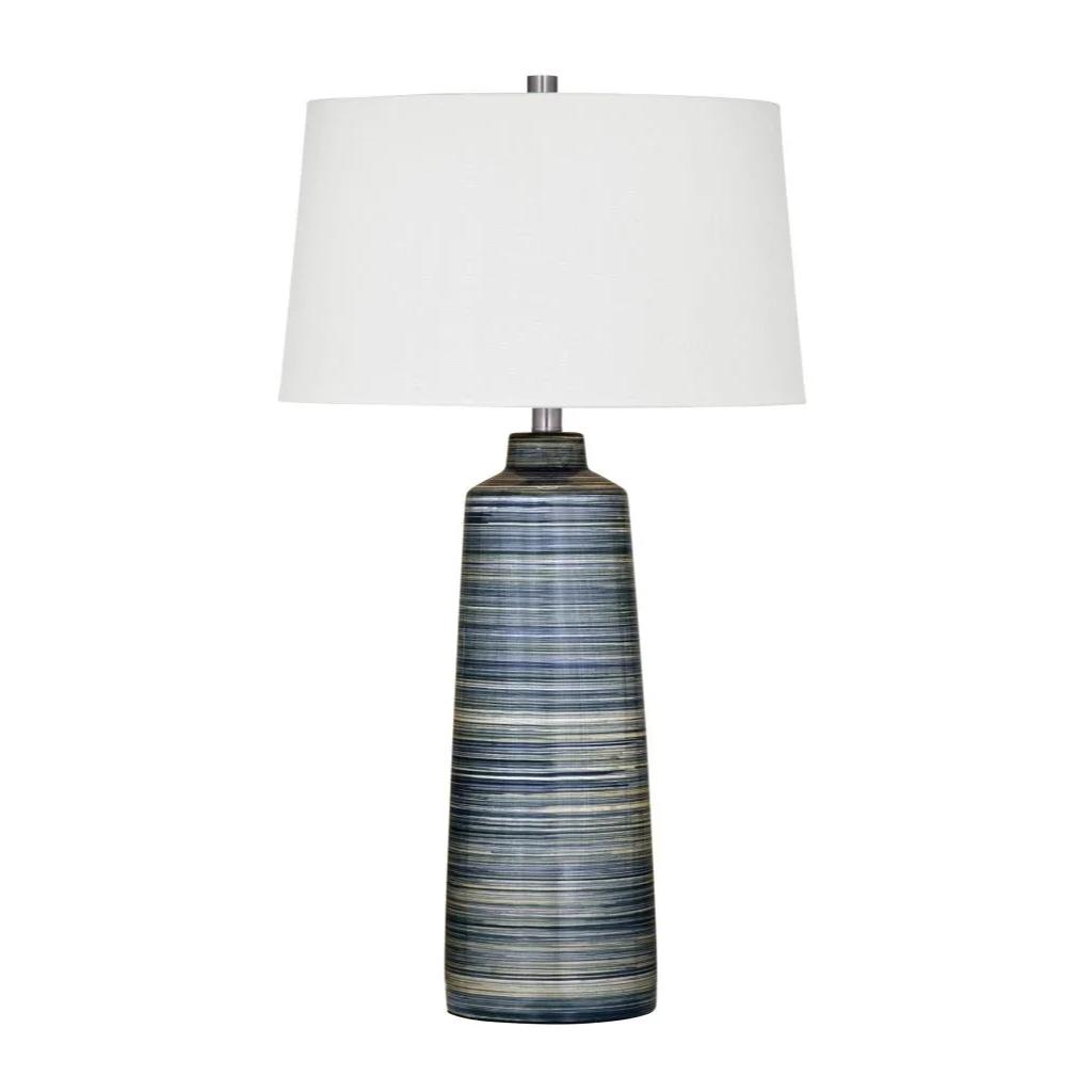 Creedence Blue Ceramic Table Lamp - LOOMLAN - Bassett Mirror - Table Lamps