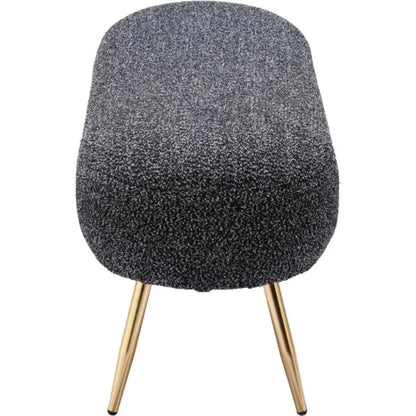 Creek Wood and Steel Glitter Black Bench - LOOMLAN - Zuo Modern - Bedroom Benches