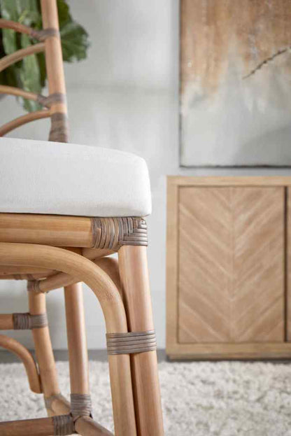 Crescent Fabric Armless Dining Chair 2PC