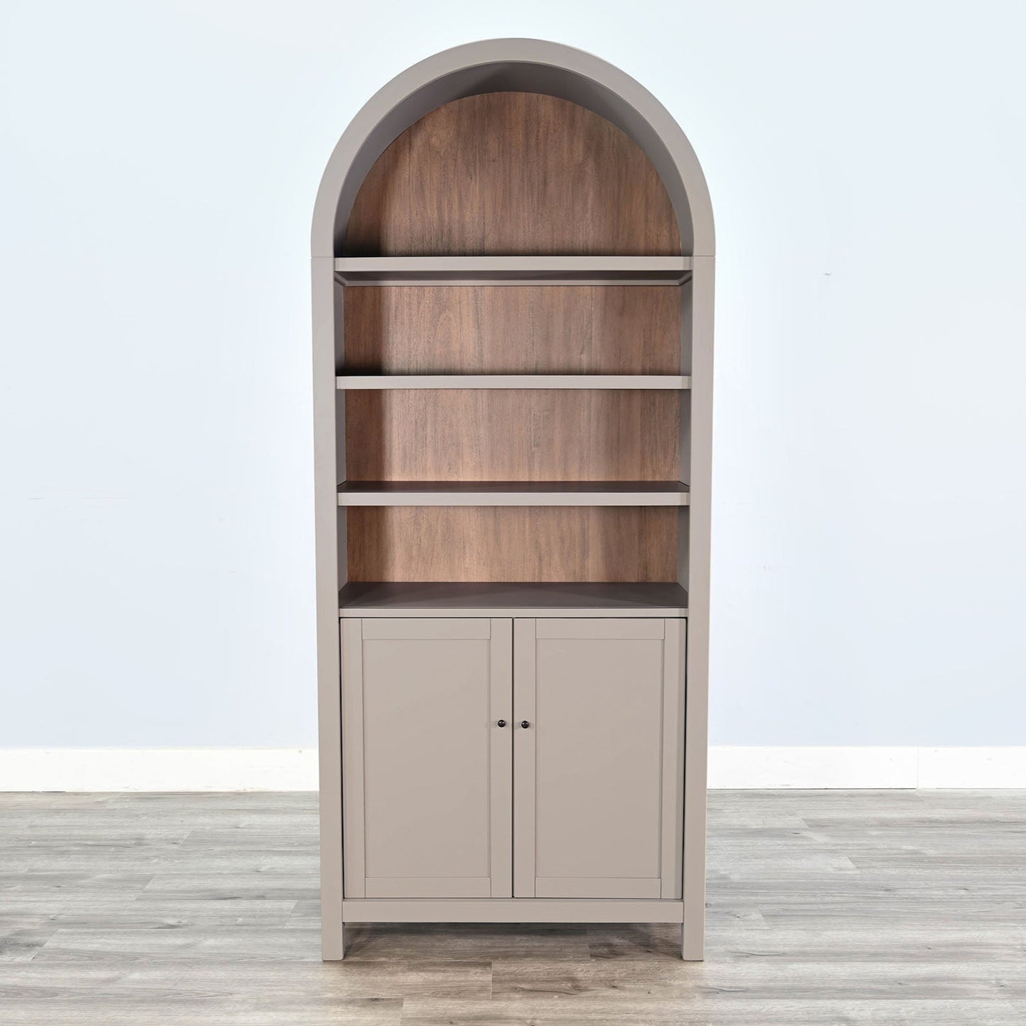 Crescent Hill Arched Two Doors Wooden Display Cabinet