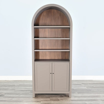 Crescent Hill Arched Two Doors Wooden Display Cabinet