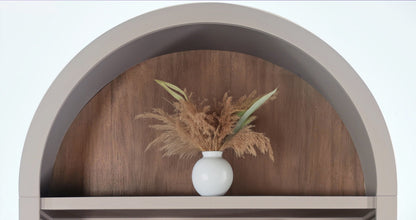 Crescent Hill Arched Two Doors Wooden Display Cabinet