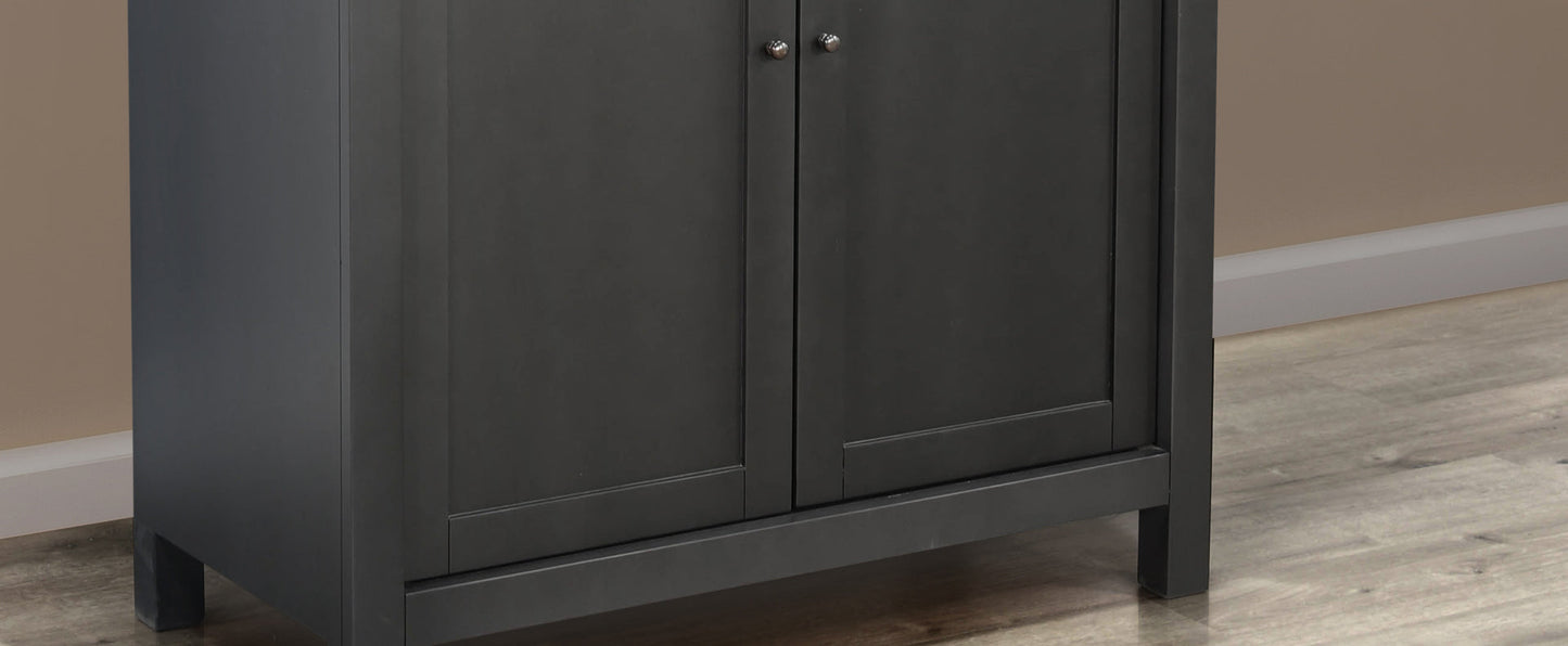 Crescent Hill Arched Two Doors Wooden Display Cabinet