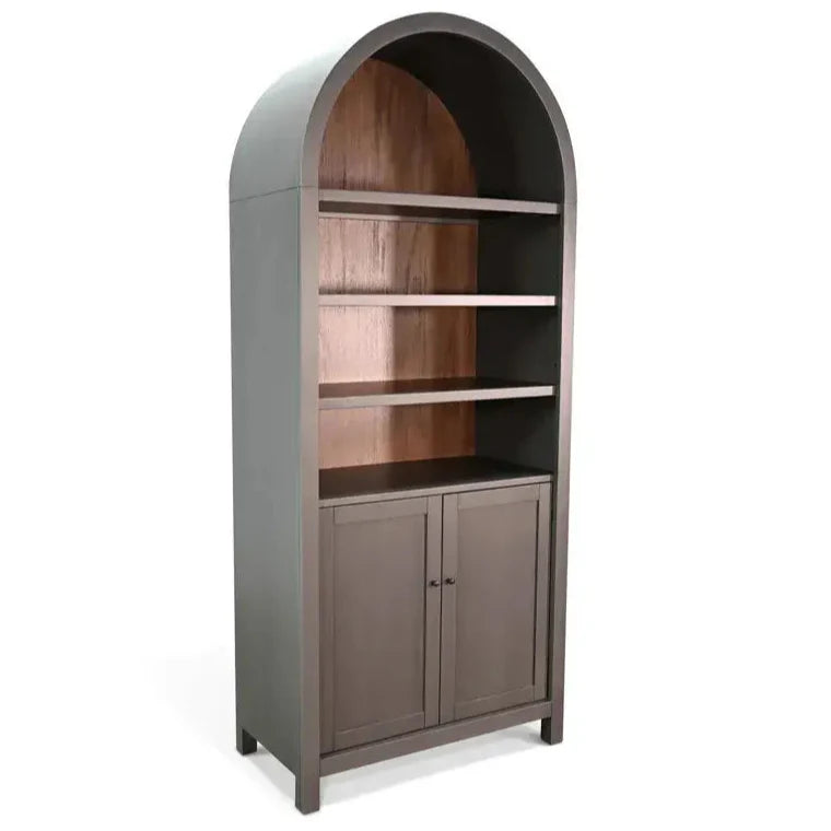 Crescent Hill Arched Two Doors Wooden Display Cabinet