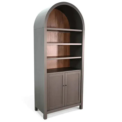 Crescent Hill Arched Two Doors Wooden Display Cabinet