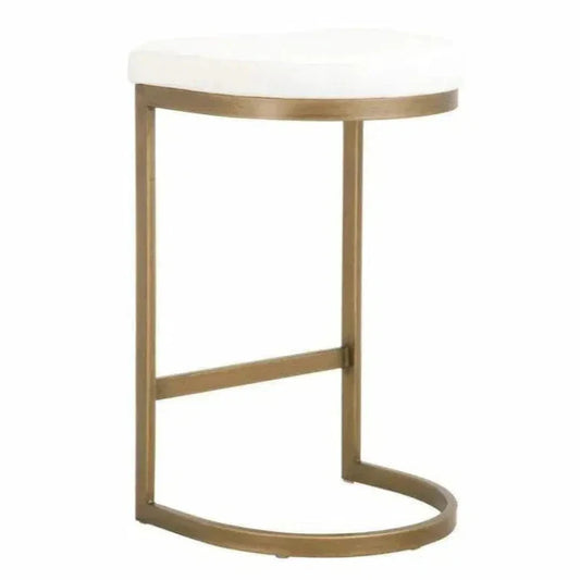 Cresta Counter Stool LiveSmart White Gold - LOOMLAN - Essentials For Living - Counter Stools