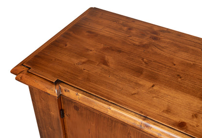 Crested Four Doors Wood Sideboard