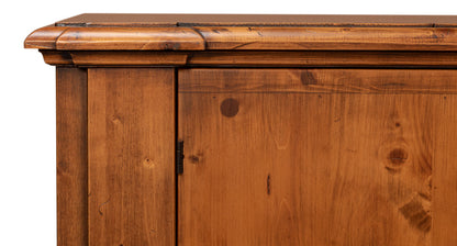 Crested Four Doors Wood Sideboard