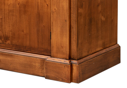Crested Four Doors Wood Sideboard