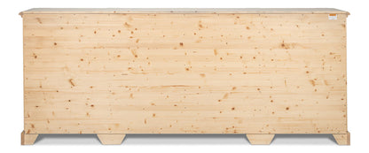 Crested Four Doors Wood Sideboard