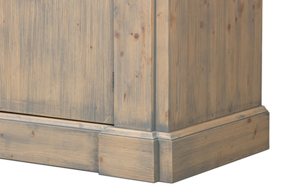 Crested Four Doors Wood Sideboard