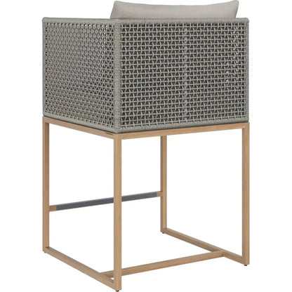 Crete Fabric Outdoor Counter Stool - LOOMLAN - SUNPAN - Counter Stools