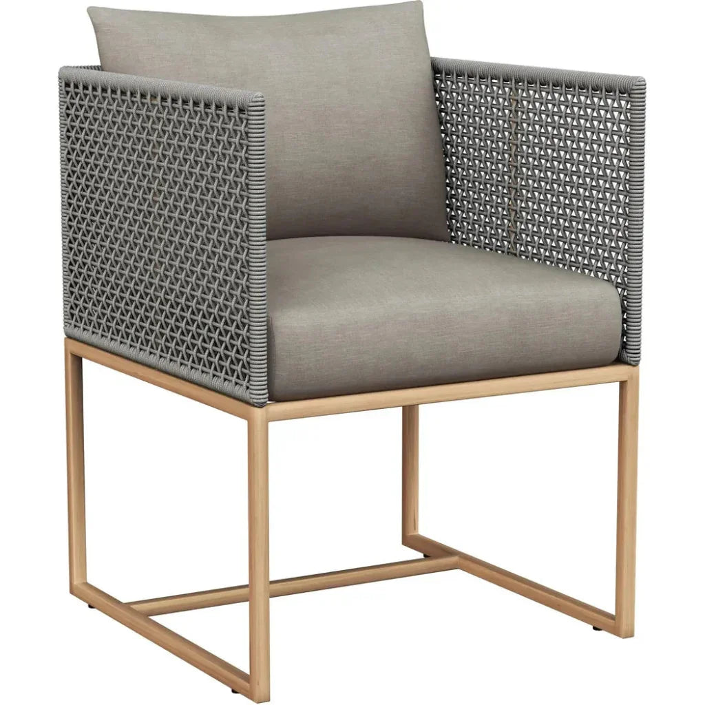Crete Fabric Outdoor Dining Armchair-Outdoor Dining Chairs-SUNPAN-Palazzo Taupe-LOOMLAN