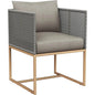 Crete Fabric Outdoor Dining Armchair-Outdoor Dining Chairs-SUNPAN-Palazzo Taupe-LOOMLAN