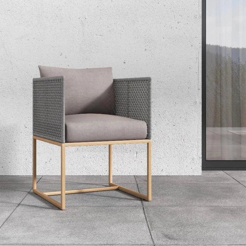 Crete Fabric Outdoor Dining Armchair-Outdoor Dining Chairs-SUNPAN-LOOMLAN