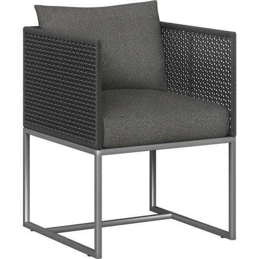 Crete Fabric Outdoor Dining Armchair-Outdoor Dining Chairs-SUNPAN-Gracebay Grey-LOOMLAN