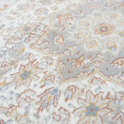 Cris Floral Medallion Gray Area Rugs For Living Room - LOOMLAN - LOOMLAN - Area Rugs