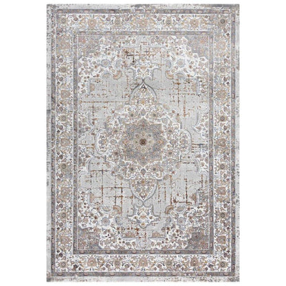 Cris Floral Medallion Gray Area Rugs For Living Room - LOOMLAN - LOOMLAN - Area Rugs