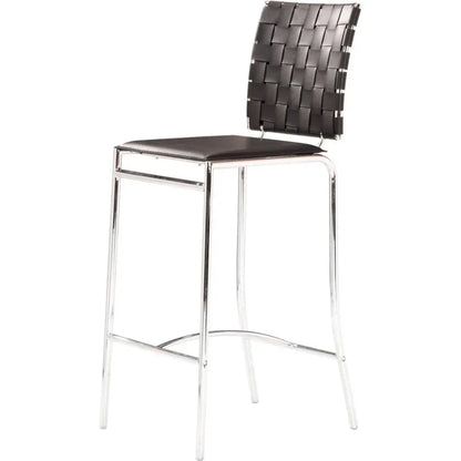 Criss Cross Counter Chair (Set of 2) Black - LOOMLAN - Zuo Modern - Counter Stools