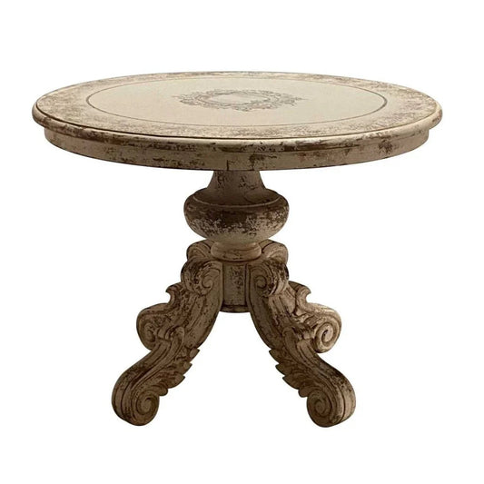 Cristina Wooden Round Accent Table - LOOMLAN - Peninsula Home - Side Tables
