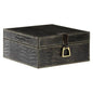 Croc Black Crocodile Leather Box - LOOMLAN - Wildwood - Boxes & Bowls