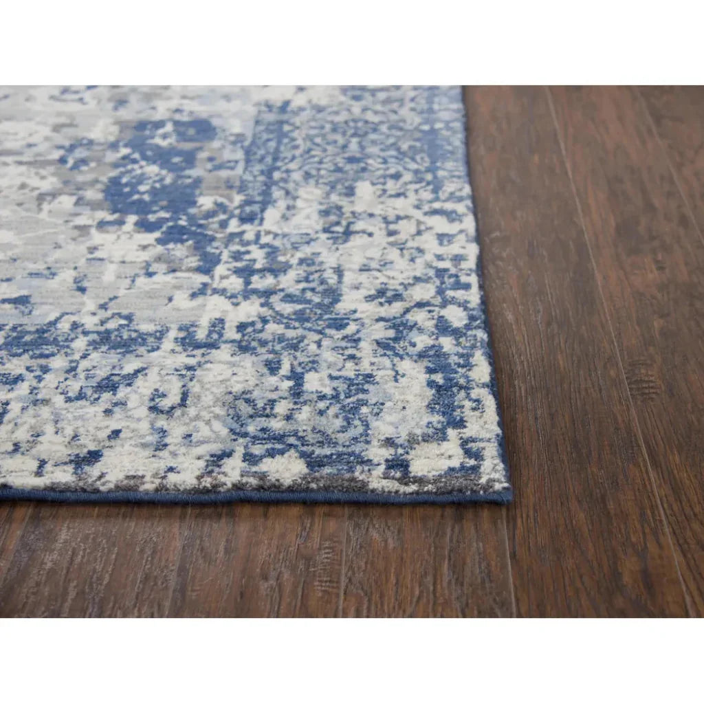 Cron Floral Blue Large Area Rugs For Living Room - LOOMLAN - LOOMLAN - Area Rugs
