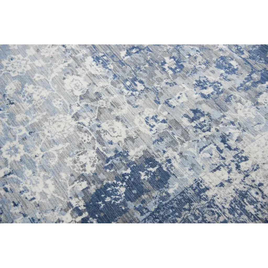 Cron Floral Blue Large Area Rugs For Living Room - LOOMLAN - LOOMLAN - Area Rugs