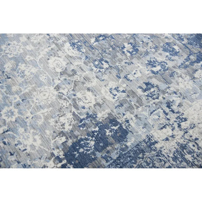 Cron Floral Blue Large Area Rugs For Living Room - LOOMLAN - LOOMLAN - Area Rugs