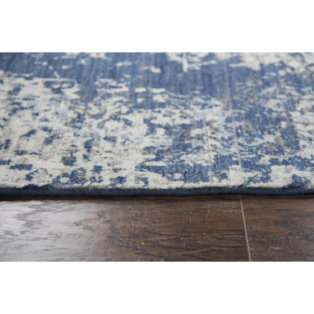 Cron Floral Blue Large Area Rugs For Living Room - LOOMLAN - LOOMLAN - Area Rugs