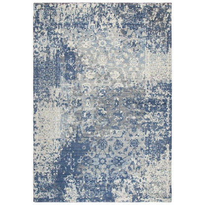 Cron Floral Blue Large Area Rugs For Living Room - LOOMLAN - LOOMLAN - Area Rugs