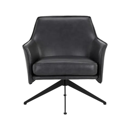 Crosby Leather Swivel Lounge Chair - LOOMLAN - SUNPAN - Accent Chairs