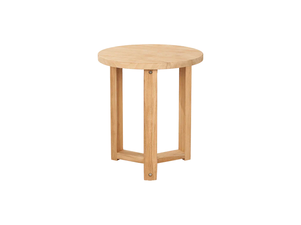 Cross Legs Nesting Teak Patio Side Table - LOOMLAN - HiTeak - Outdoor Side Tables