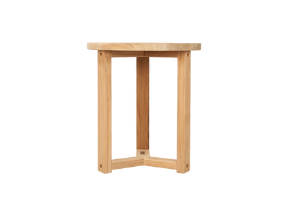 Cross Legs Nesting Teak Patio Side Table - LOOMLAN - HiTeak - Outdoor Side Tables
