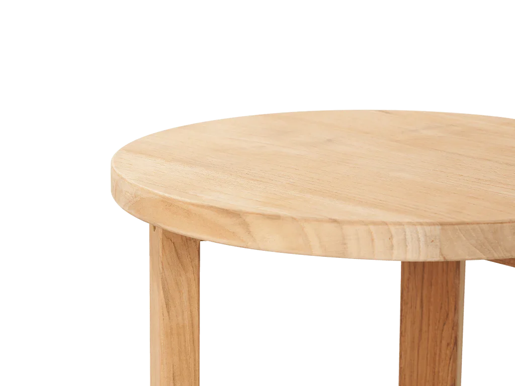 Cross Legs Nesting Teak Patio Side Table - LOOMLAN - HiTeak - Outdoor Side Tables