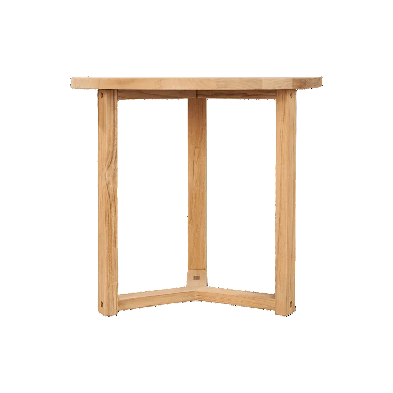 Cross Legs Nesting Teak Patio Side Table - LOOMLAN - HiTeak - Outdoor Side Tables