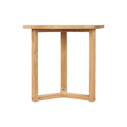 Cross Legs Nesting Teak Patio Side Table - LOOMLAN - HiTeak - Outdoor Side Tables