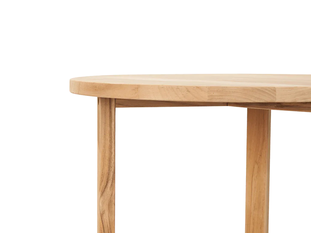 Cross Legs Nesting Teak Patio Side Table - LOOMLAN - HiTeak - Outdoor Side Tables