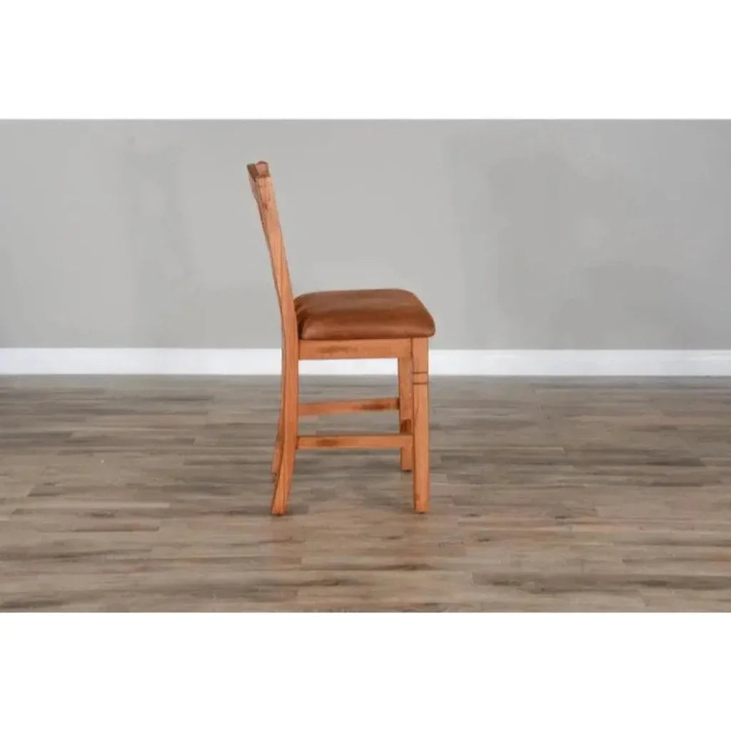 Crossback Counter Height Barstool Rustic Oak - LOOMLAN - Sunny D - Counter Stools