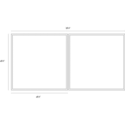 Crosshatch 2PC Hand Painted Art With Black - LOOMLAN - SUNPAN - Canvas Art