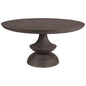 Crossman Wooden Round Dining Table-Dining Tables-Mercana-Dark Brown-LOOMLAN