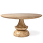 Crossman Wooden Round Dining Table-Dining Tables-Mercana-Light Brown-LOOMLAN