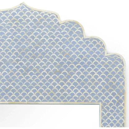 Crown Wood Framed Wall Mirror - Blue - LOOMLAN - Chelsea House - Wall Mirrors