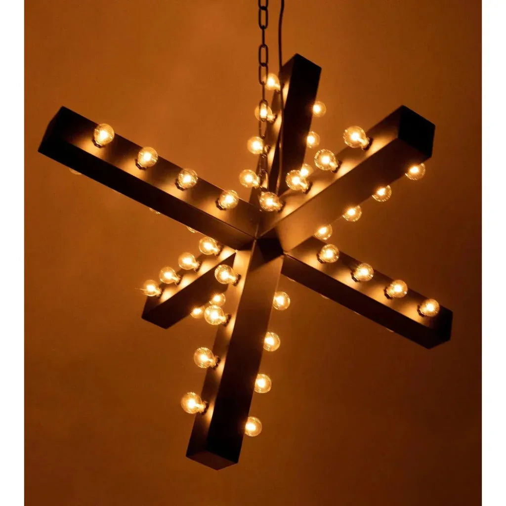 Cruzar Black Steel Light - LOOMLAN - Noir - Chandeliers