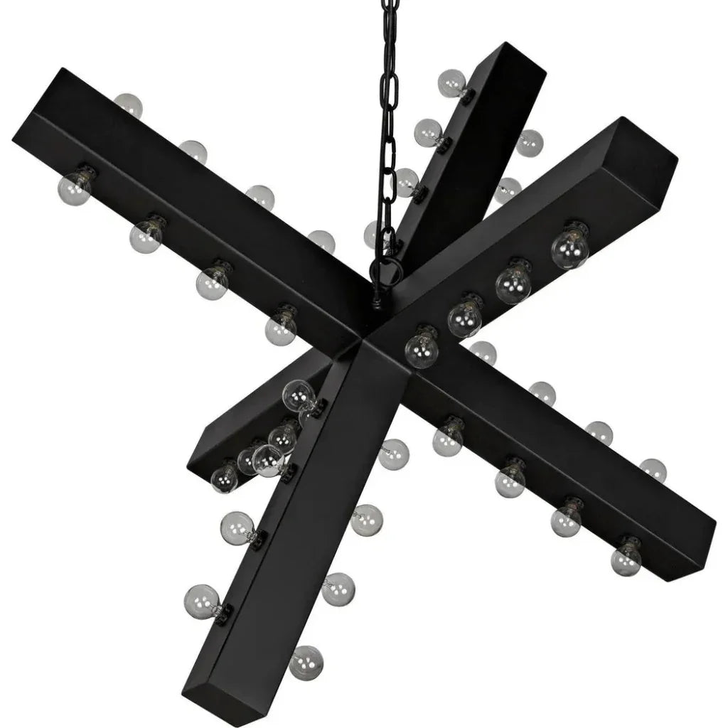 Cruzar Black Steel Light - LOOMLAN - Noir - Chandeliers