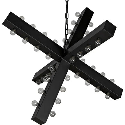 Cruzar Black Steel Light - LOOMLAN - Noir - Chandeliers