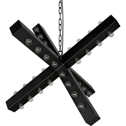 Cruzar Black Steel Light - LOOMLAN - Noir - Chandeliers