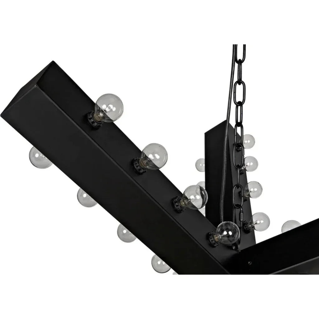 Cruzar Black Steel Light - LOOMLAN - Noir - Chandeliers