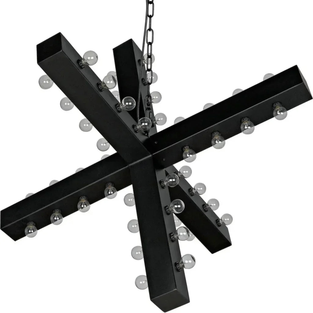 Cruzar Black Steel Light - LOOMLAN - Noir - Chandeliers