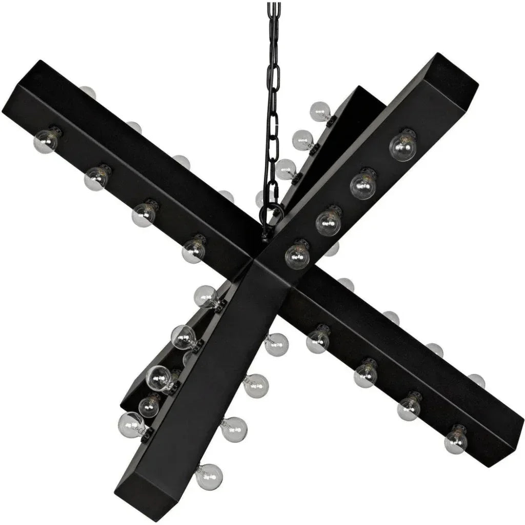 Cruzar Black Steel Light - LOOMLAN - Noir - Chandeliers