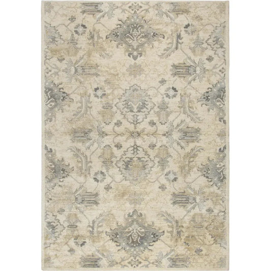 Crwt Floral Light Beige Large Area Rugs For Living Room - LOOMLAN - LOOMLAN - Area Rugs